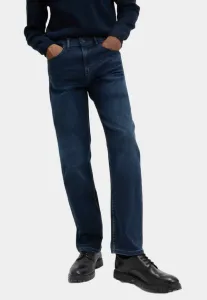 Джинсы прямого кроя из эластичной ткани с прямыми штанинами Marks & Spencer, Blue Black