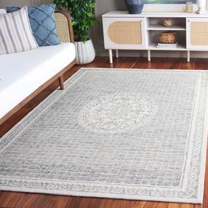 Ковер SAFAVIEH, 153 x 244 см, коллекции Ebony - Grey & Ivory, ручной работы из шерсти, идеально для гостиной, спальни, столовой (EBN807F-5)