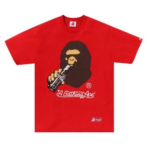 Футболка BAPE x Coca-Cola Ape Head, красная
