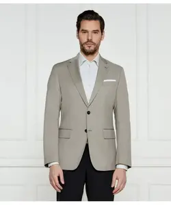 Элегантный шерстяной жакет h-hutson-233 Slim fit Boss, бежевый