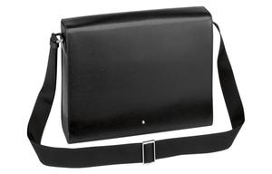 Кожаная наплечная сумка через плечо Tubas мужская черная MONTBLANC