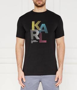 Футболка мужская Karl Lagerfeld с цветным логотипом, черный