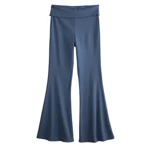 Расклешенные леггинсы для девочек 6-20 лет, обычные и большие размеры So, цвет cyclone blue