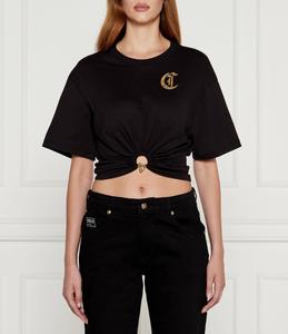 Блуза Just Cavalli Cropped Fit, черный