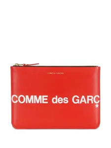 Клатч на молнии с логотипом Comme Des Garçons Wallet, красный