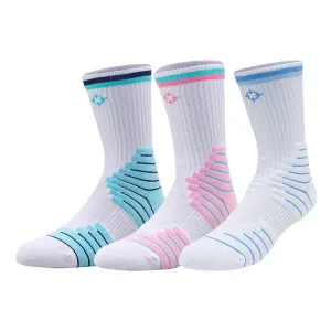 Набор носков Knee High Unisex Combo Set Box RIGORER, realme box+5 pack (белый синий черный+белый оранжевый+белый синий+белый розовый+белый)