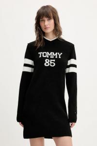 Платье из шерстяной смеси Tommy Jeans, черный