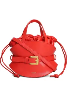 Сумка-тоут с пряжкой и кулиской Balmain, красный