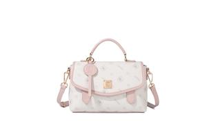 Disney Женская бело-розовая одноплечевая сумка через плечо из ПВХ и текстиля, White