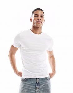 Футболка New Look Muscle Fit белого цвета