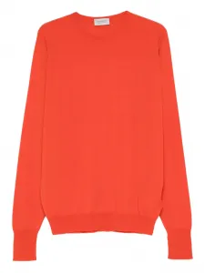 Свитер Marcus с круглым вырезом John Smedley, оранжевый