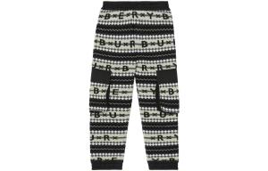 Детские вязаные спортивные штаны Burberry, черный