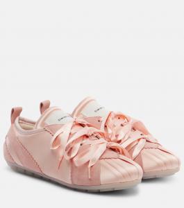 Кроссовки Ballerina Grip из атласа и замши Simone Rocha, Soft Pink