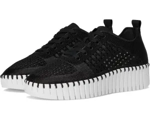 Женские кроссовки на платформе Tulip 4271 на шнуровке, черные Ilse Jacobsen