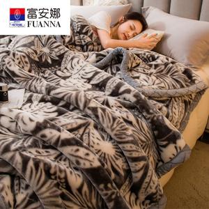 Fuanna Плед лошариный двухслойный утепленный 150х200 см, вес 2 кг, двусторонний флис, гипоаллергенный