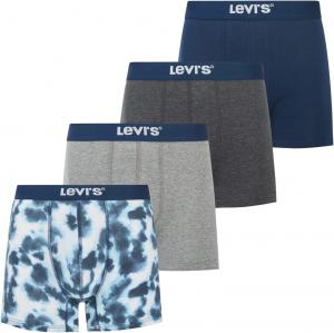 Мужские трусы-боксеры Levi's, дышащие, эластичные, 4 пары, Tie Dye
