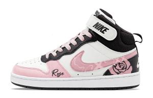 Nike Court Borough 2 скейтборд обувь женские Mid top Black/Pink