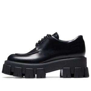 Кроссовки monolith brushed calf derby shoes 'black' Prada, черный