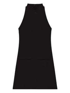 Платье Courrèges с высоким воротом и без рукавов, черный