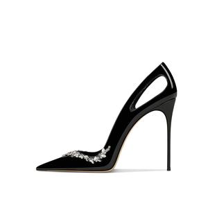 YUTIANAI Тонкие каблуки на шпильке женские черные 8 см, цвет Black 8cm