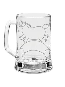 Пивная кружка Радуга единорога без надписей, прозрачная Mr. & Mrs. Panda