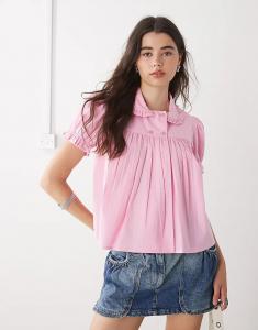 Блузка-бэбидолл COLLUSION розового цвета