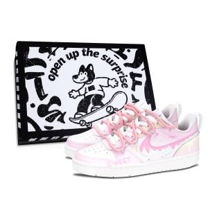 Кроссовки для скейтбординга Court Borough с противоскользящей подошвой и износостойким покрытием для детей и подростков Nike, розовый