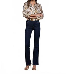 L'Agence Джинсы прямого кроя Ruth синего цвета