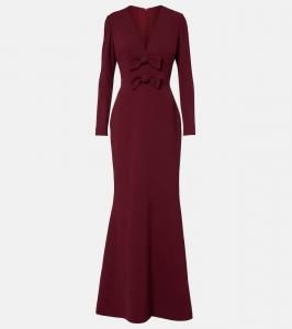 Платье-футляр с бантом Elie Saab, Burgundy Bliss