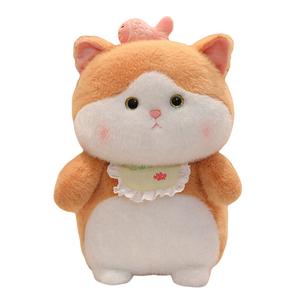 Мягкая и милая кошечка, которая любит есть рыбу, плюшевая кукла, высота 25cm/35cm/45cm MLING, розовый