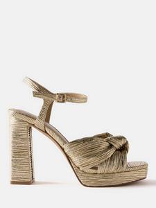 Текстурированные платформенные туфли Amy на высоком каблуке Mint Velvet, Gold