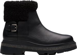 Женские водонепроницаемые туфли Clarks Hencroft Madi, Black Leather Warmlined Waterproof