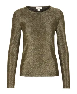 Топ с длинными рукавами и золотыми блестками Soaked In Luxury, желтый