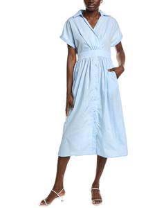 IPPONELLI Сюрплис Миди платье, синий