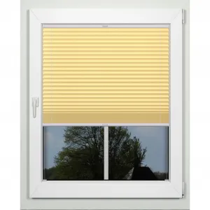 Жалюзи-плиссе Indeko «простые», светозащитные, с отверстием, натяжные, на заказ, цвет lattemacciato + weiß