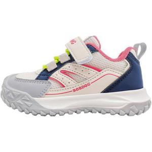 Нескользящие износостойкие низкие детские кроссовки для повседневной носки. Для детей 3–7 лет. BOBDOG, бежевый/розовый