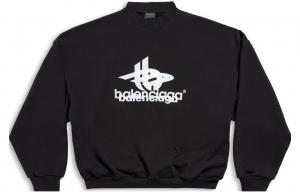 Свитшот мужской Balenciaga, черный / белый