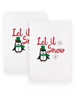 Роскошные полотенца для рук Linum Home из 100% турецкого хлопка с вышивкой, 2 шт, белый