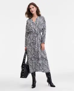 Женское платье с рукавами долман и запахом I.N.C. International Concepts, черный