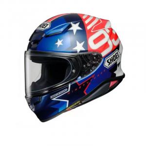 Сертифицированный CCC шлем полнолицевой из композитного волокна с одинарным визором для города, гонок и трека SHOEI, Marquez-Amerizan-Tc-10