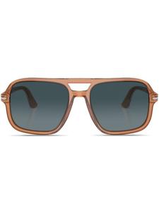 Persol солнцезащитные очки-пилоты в массивной оправе, коричневый