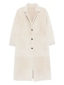 Однобортное пальто Arma, белый
