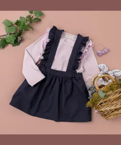 Топ с оборками на плечах (длинные рукава) (140 см, 150 см) Panpantutu, цвет Cream Lavender