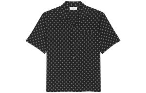 Рубашка мужская Saint Laurent с принтом, черный