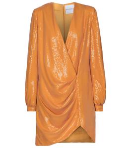 Мини-платье с пайетками Halpern, Saffron