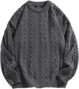 Мужской свитер в корейском стиле O-Neck с длинным рукавом