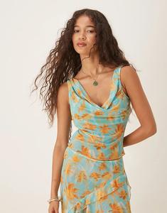 Пляжный топ с принтом пальм Wild Lovers Sweet Escape цвета морской волны