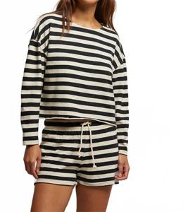 Длинный топ Taylor в темно-синюю полоску Perfectwhitetee, Navy Stripe