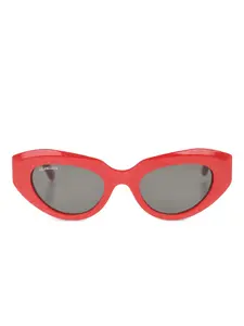 Солнцезащитные очки в овальной оправе Balenciaga, красный
