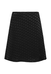 Юбка А-силуэта FEIN GEMUSTERTER MIT VERDECKTEM REISSVERSCHLUSS comma casual identity, черный